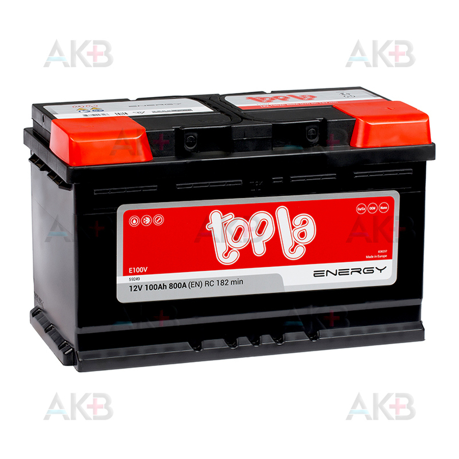 Автомобильный аккумулятор Topla Energy 100R (800A 315x175x190) 108000 59249