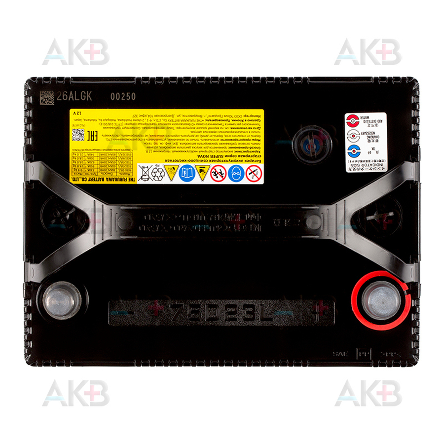 Автомобильный аккумулятор FB Super Nova 75D23L (65R 620A 230x169x225)
