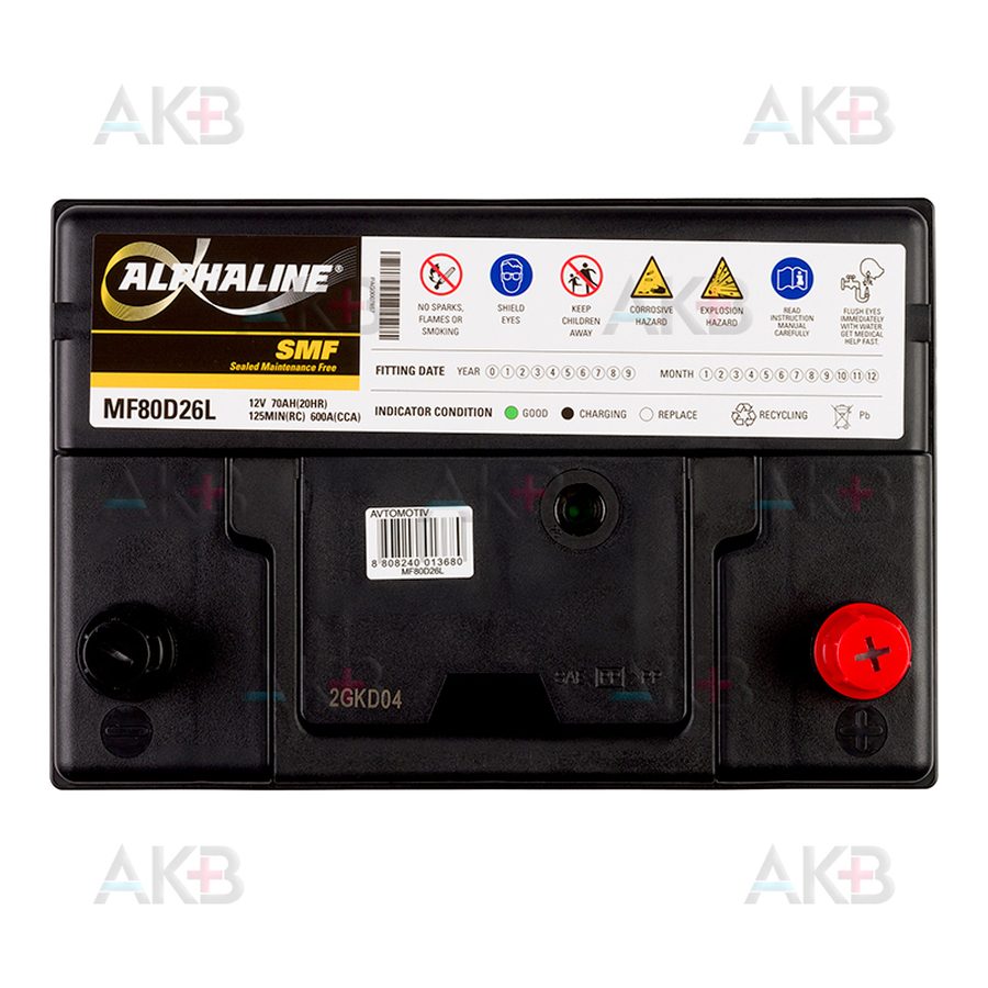 Автомобильный аккумулятор Alphaline Standard 80D26L 70R 600A 262x175x226