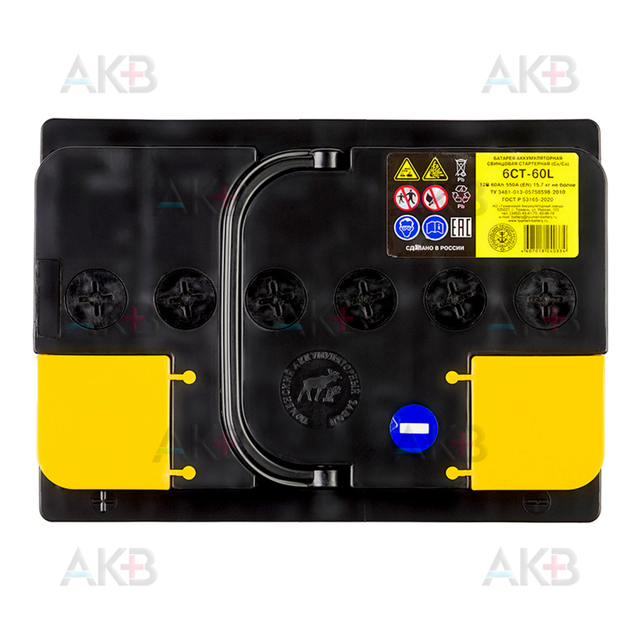 Автомобильный аккумулятор Tyumen Battery Standard 60 Ач прям. пол. 550A (242x175x190)
