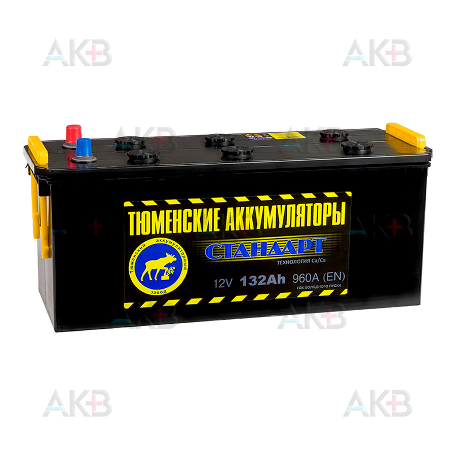 Автомобильный аккумулятор Tyumen Battery Standard 132 Ач обр. пол. 960A (513х189х230)