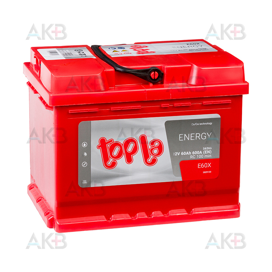 Автомобильный аккумулятор Topla Energy 60L (600A 242x175x190) 108160 56265