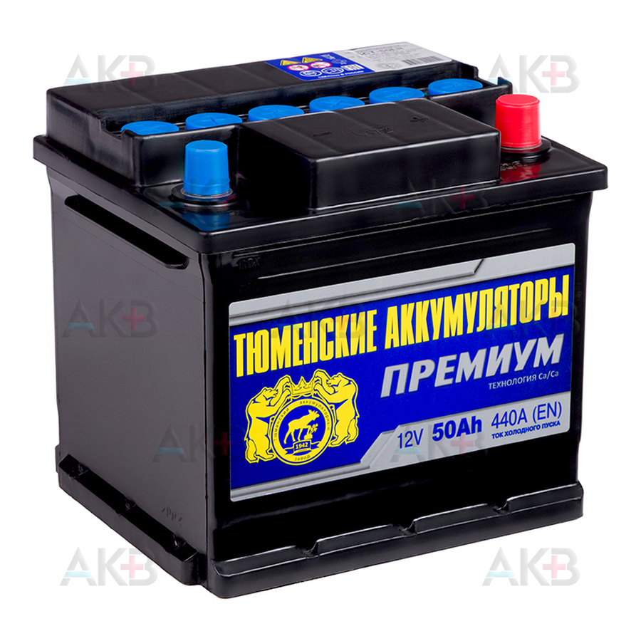 Автомобильный аккумулятор Tyumen Battery Premium 50 Ач обр. пол. 440A (207x175x190)
