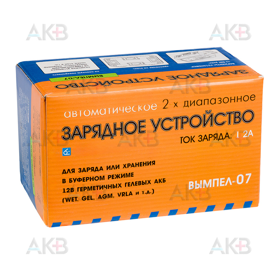 Зарядное устройство Вымпел 07 (автомат, 1.2А, 12В для гелевых и кислотных АКБ)