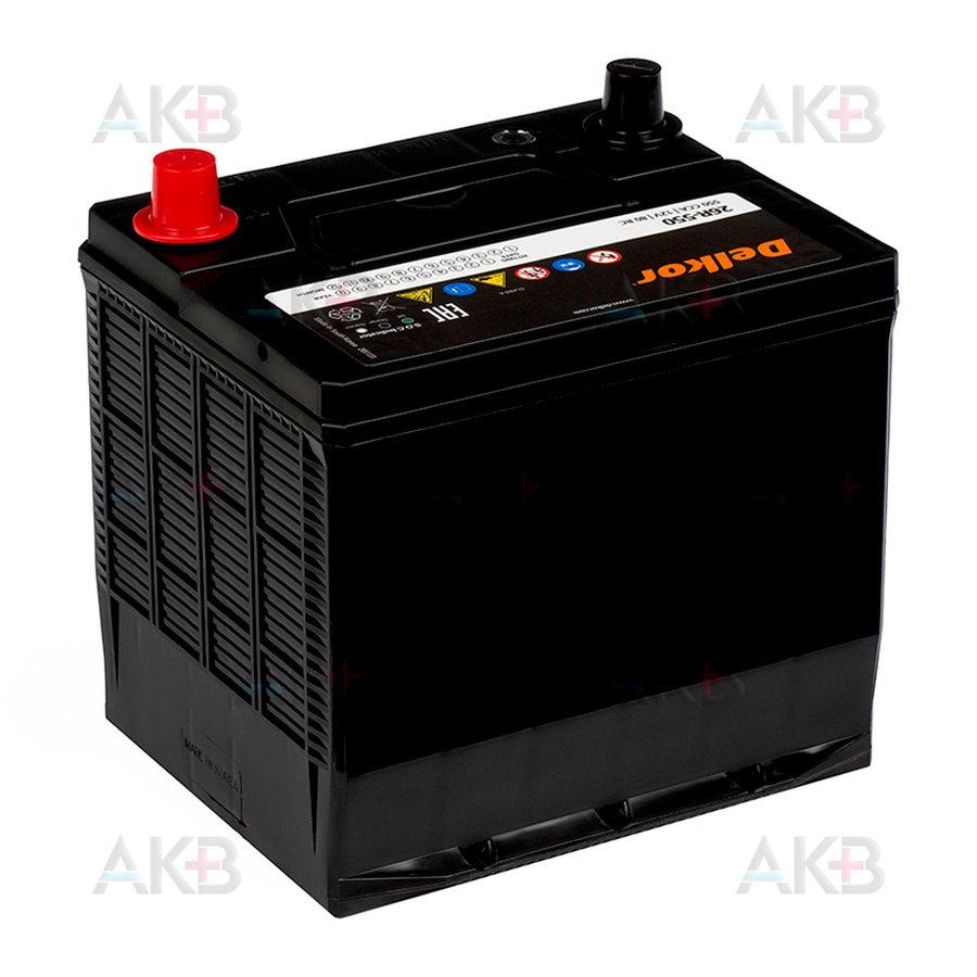 Автомобильный аккумулятор Delkor 26R-550 (60R 550А 206х172х205)