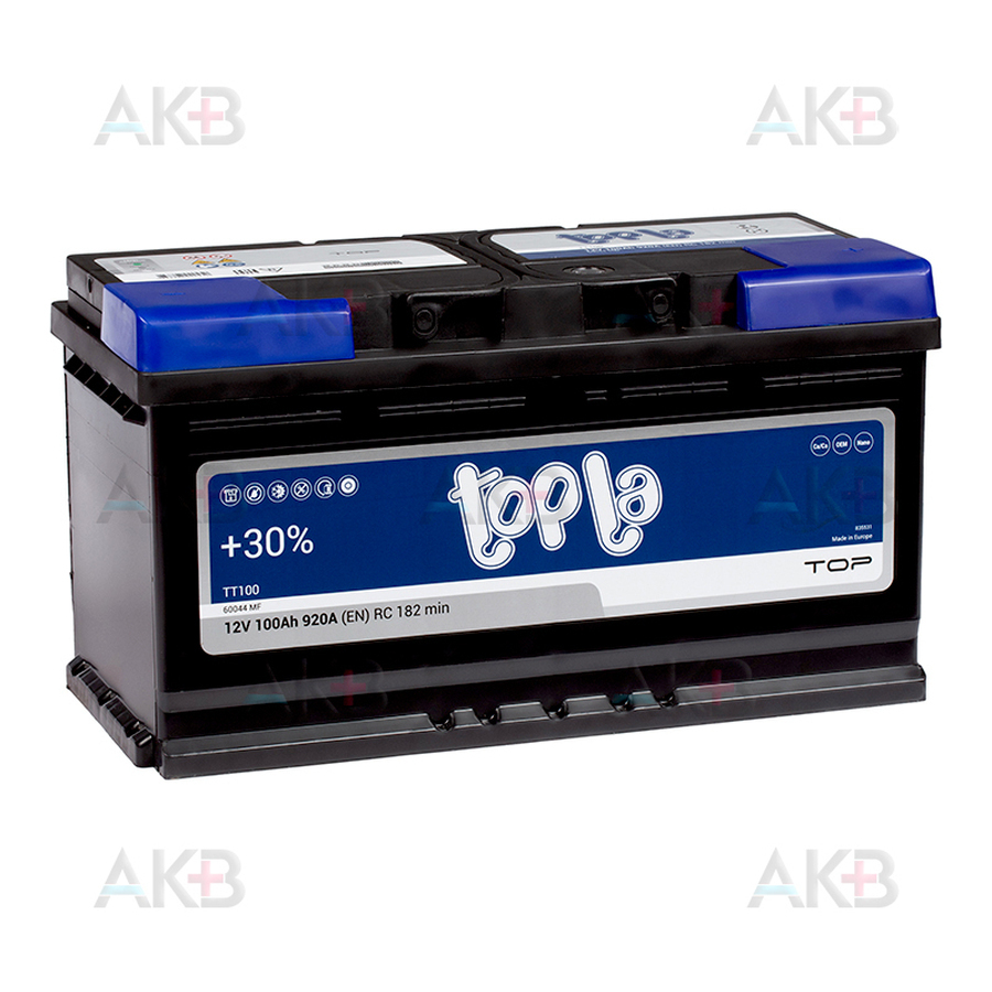Автомобильный аккумулятор Topla Top 100R (920A 353x175x190) 118800 60044