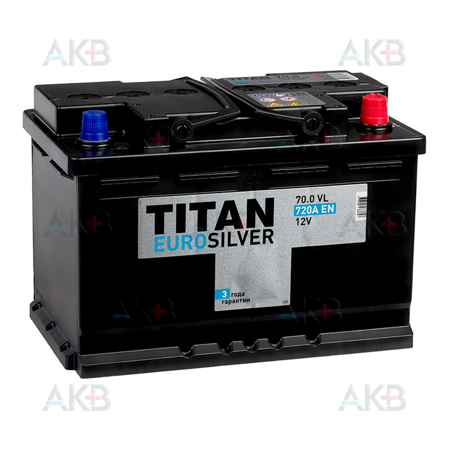 Автомобильный аккумулятор Titan Euro Silver 70R 720A 278x175x190
