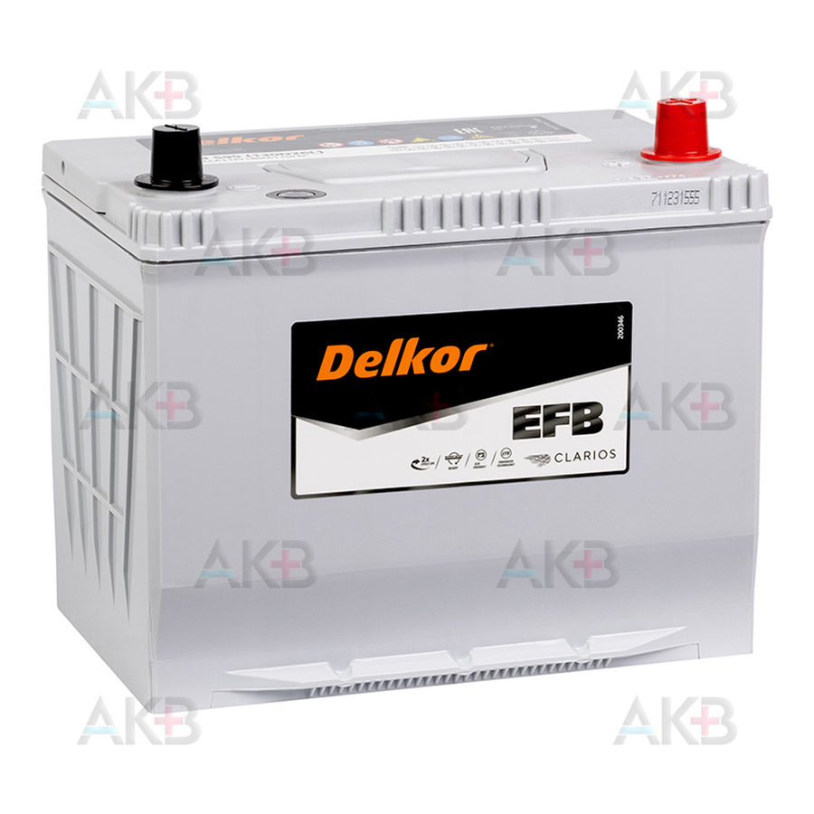Автомобильный аккумулятор Delkor EFB S95 130D26L 80 Ач 720A обр. пол. (260x173x225)