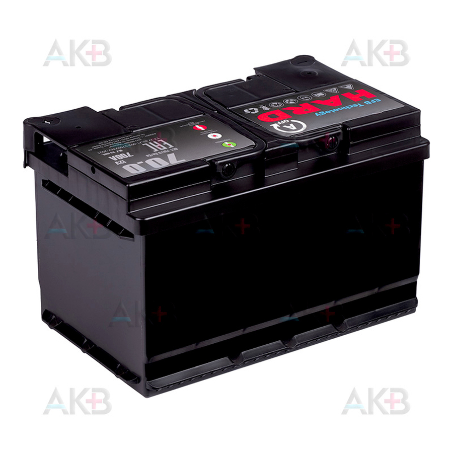 Автомобильный аккумулятор HARD EFB 70 Ач 700A о.п. (278x175x175) низк.