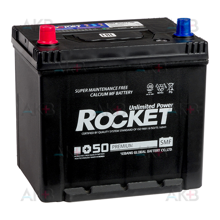 Автомобильный аккумулятор Rocket 65B24R 50Ah 480A (238x129x225) прям. пол.