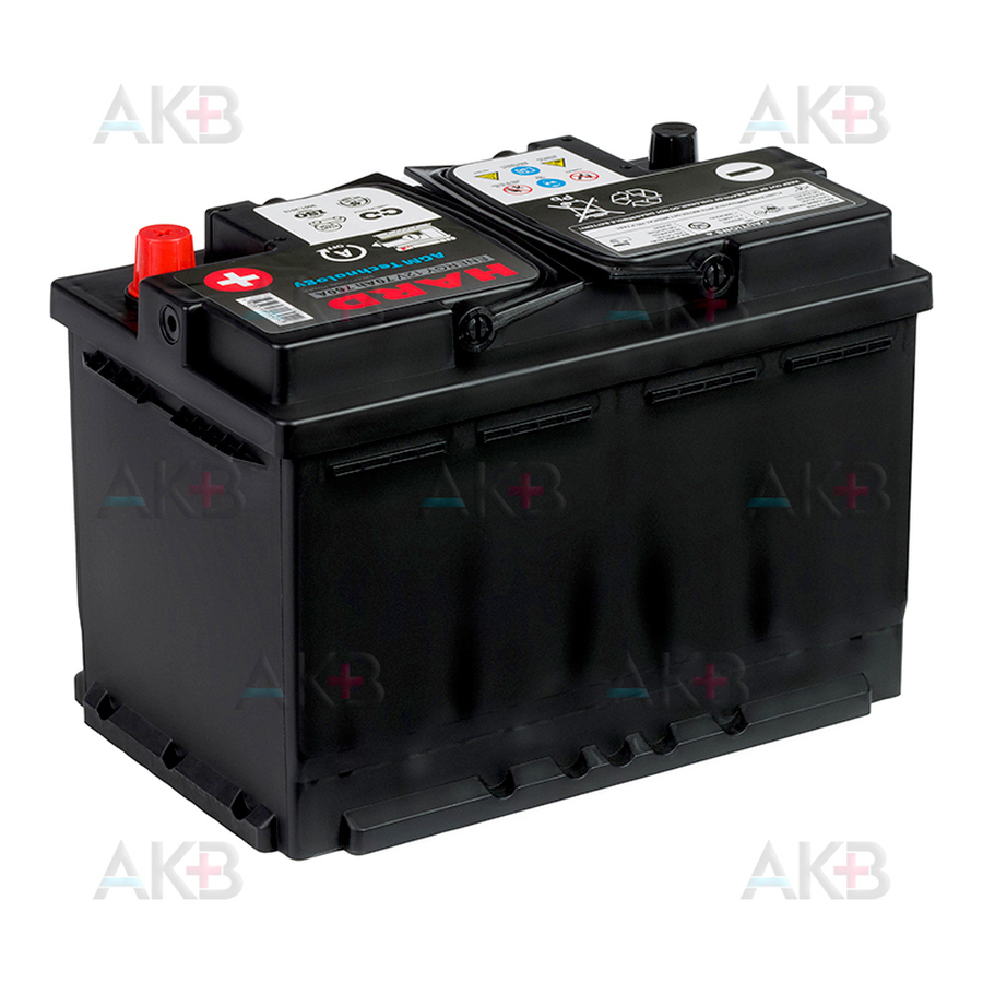 Автомобильный аккумулятор HARD AGM 70Ah 760A (278x175x190)