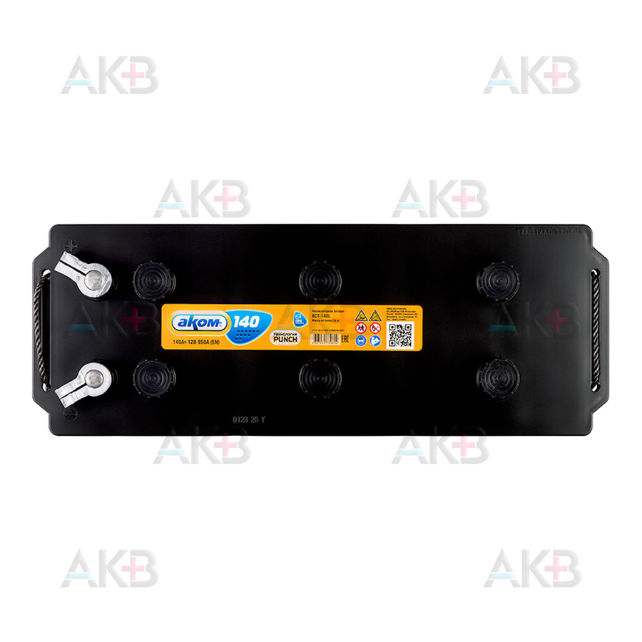 Автомобильный аккумулятор Аком 140E  12V 140Ач обр. пол. 950А (513x189x215)
