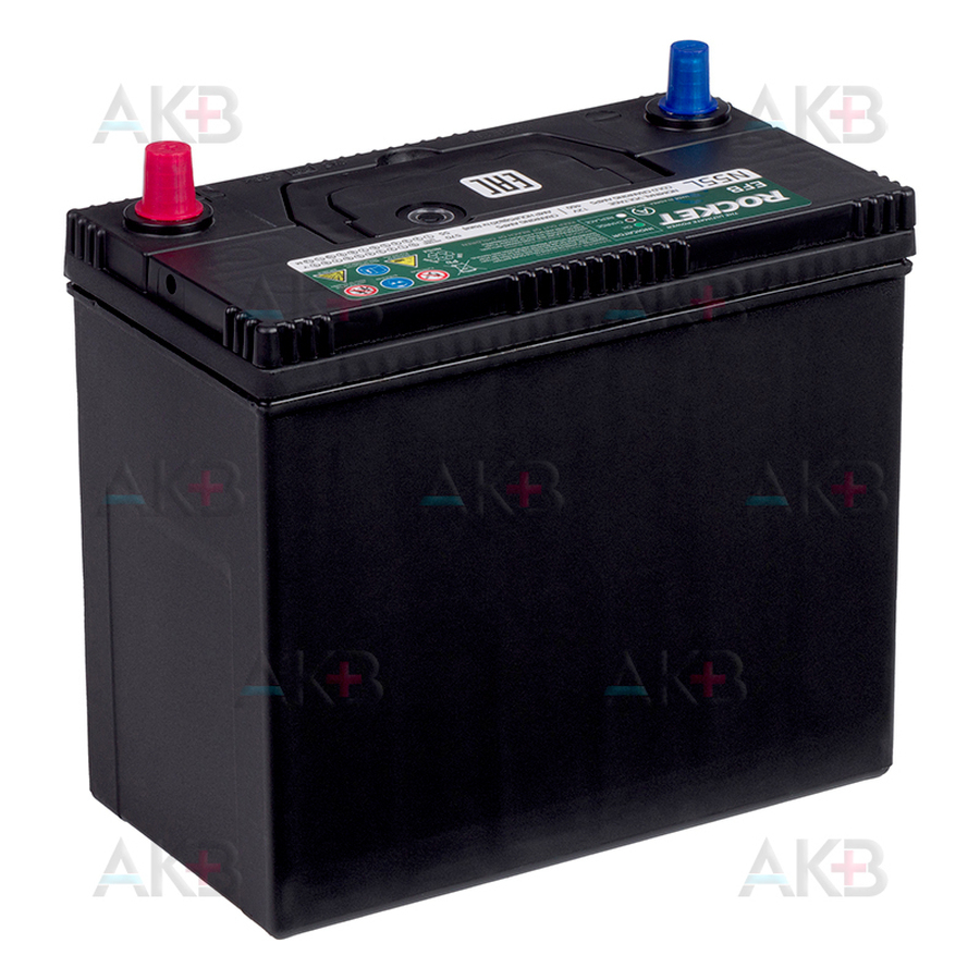 Автомобильный аккумулятор Rocket EFB N55L 55Ah 460A (238x129x225) обратная пол.