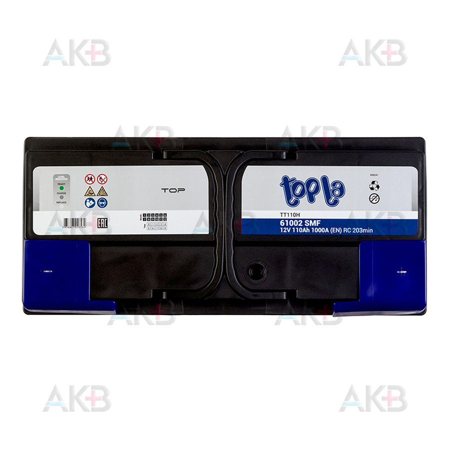 Автомобильный аккумулятор Topla Top 110R (1000A 393x175x190) 610002