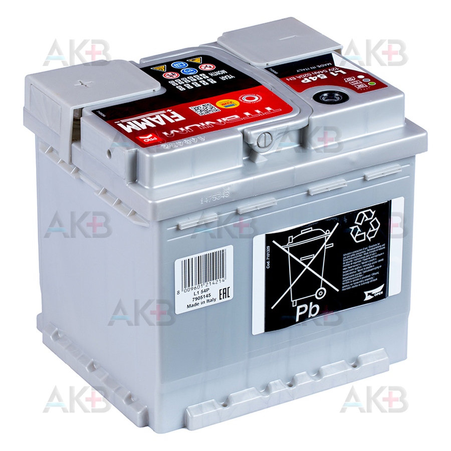 Автомобильный аккумулятор Fiamm Titanium Pro 54 Ач 520A обр. пол. (207x175x190) L1 54P