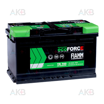 Fiamm Ecoforce AFB 80R 740A (315x175x190) EFB Start-Stop TR740