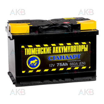Tyumen Battery Standard 75 Ач обр. пол. 660A (278x175x190)