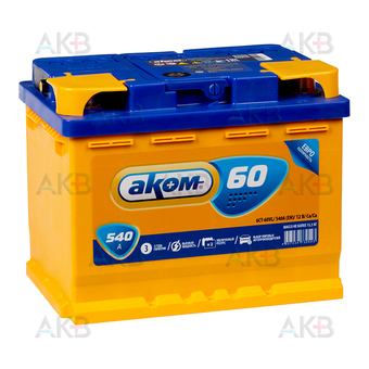Аком 60Е 12V 60Ач 540A обр. пол. (242x175x190)
