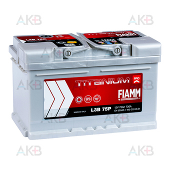 Fiamm Titanium Pro 75 Ач 730A обр. пол. (278x175x175) низк. L3B 75P