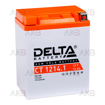 Delta CT 1214.1, 12V 14Ah, 165А (135x90x166) YB14-BS, YTX14AH, YTX14AH-BS