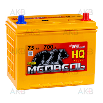 Медведь 90D26L 75 Ач 700A о.п. (260x173x225) ca/ca Silver Asia