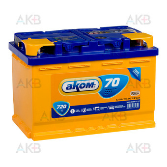 Аком 70Е 12V 70Ач 720A обр. пол. (278x175x190)