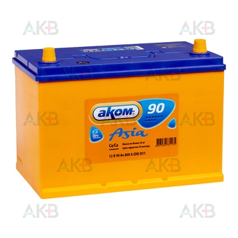 Аком Asia 90Е 12V 90Ач 800A обр. пол. (306x173x225) 105D31L