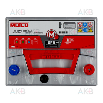 Автомобильный аккумулятор Mutlu SFB 2 55D23FL 60Ач 520А обр. пол. (232x173x225) D23.60.052.A. Фото 1