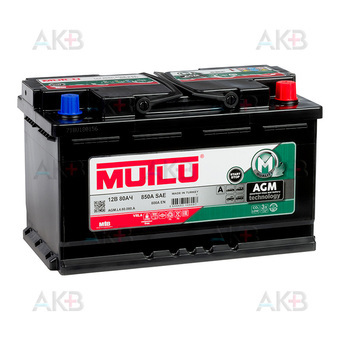 Mutlu AGM 80 Ач 800A обр. пол. (315x175x190) AGM.L4.80.080.A