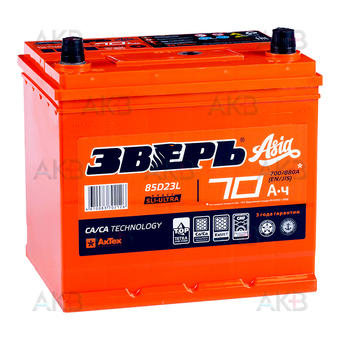Зверь 85D23L 70Ач 700A обр. пол. (235х175х225) ЗВА 70-З-R