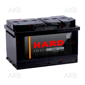 HARD 74 Ач 740A о.п. низк. (278x175x175) ca/ca silver