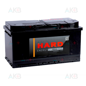 HARD 100 Ач 850A о.п. (353x175x190) ca/ca silver