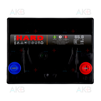 Автомобильный аккумулятор HARD Asia 75D23L 65 Ач 590A о.п. (230x170x225) ca/ca Silver. Фото 1