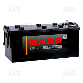 HARD 190 Ач 1350A п.п. болт (518х228х238) calcium plus
