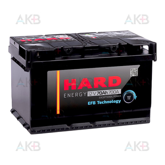 HARD EFB 70 Ач 700A о.п. (278x175x175) низк.