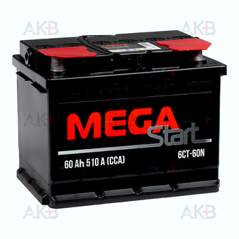 MEGA START 60 Ач 510A п.п. (242х175х190) 6СТ-60 N