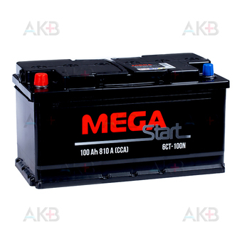MEGA START 100 Ач 810A п.п. (353х175х190) 6СТ-100 N