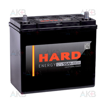 HARD ASIA 65B24L 55 Ач 480A о.п. (238x129x227) ca/ca Silver