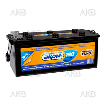 Аком 190E  12V 190Ач обр. пол. 1200А (513x215x223)