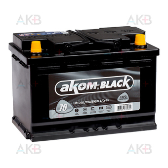 Аком BLACK 70 Ач 720A (278x175x190) обр. пол.