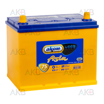Аком Asia+EFB 75 12V 75Ач 750A прям. пол. (260x173x225)