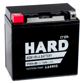 HARD AGM 14 Ah 220А прям. пол. (150x87x145) CT 1214 YTX14-BS A 000 982 93 08 Mercedes, BMW, Audi