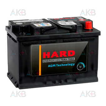 HARD AGM 70Ah 760A (278x175x190)