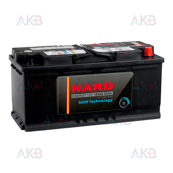 HARD AGM 105Ah 950A (393x175x190)