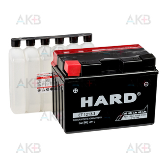 HARD YTZ14S 12V 12 Ah 220А (150x87x110) CT 1212.3 прям. пол. AGM сухозаряженный