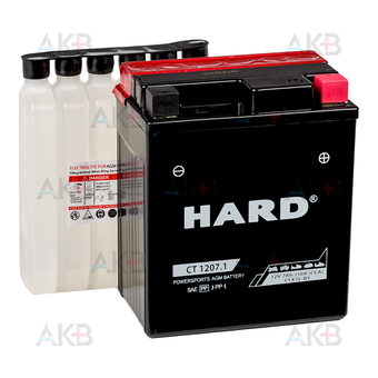 HARD YTX7L-BS 12V 7 Ah 110А (114x71x131) CT 1207.1 обр. пол. AGM сухозаряженный
