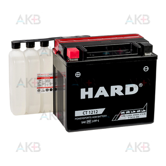 HARD YTX12-BS 12V 12 Ah 200А (150x87x130) CT 1212 прям. пол. AGM сухозаряженный