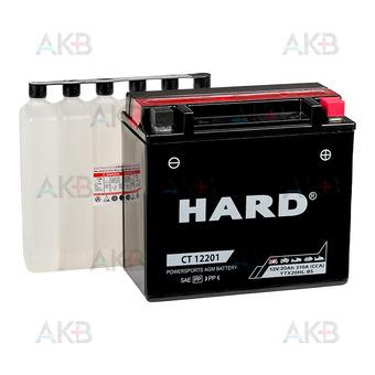 HARD YTX20HL-BS 12V 20 Ah 310А (175x87x155) CT 12201 обр. пол. AGM сухозаряженный