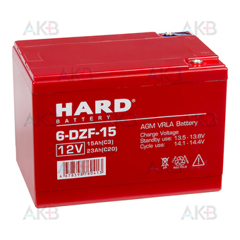 HARD 12V 23Ah (151x100x108) 6-DZF-15