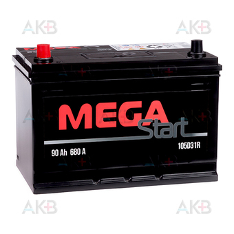 MEGA START 105D31R 90Ah 680A прям. пол. (303x175x225)